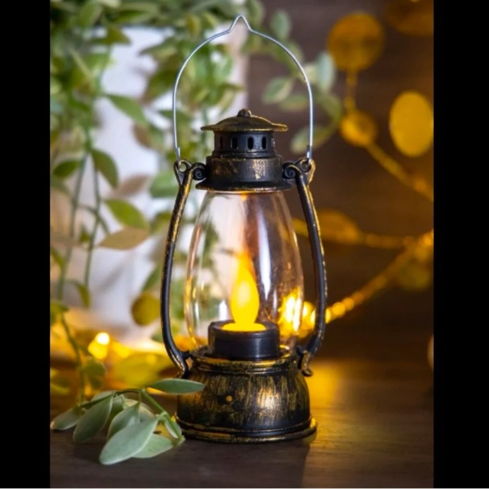 Vintage Lantern Candle Holder (battery operated)